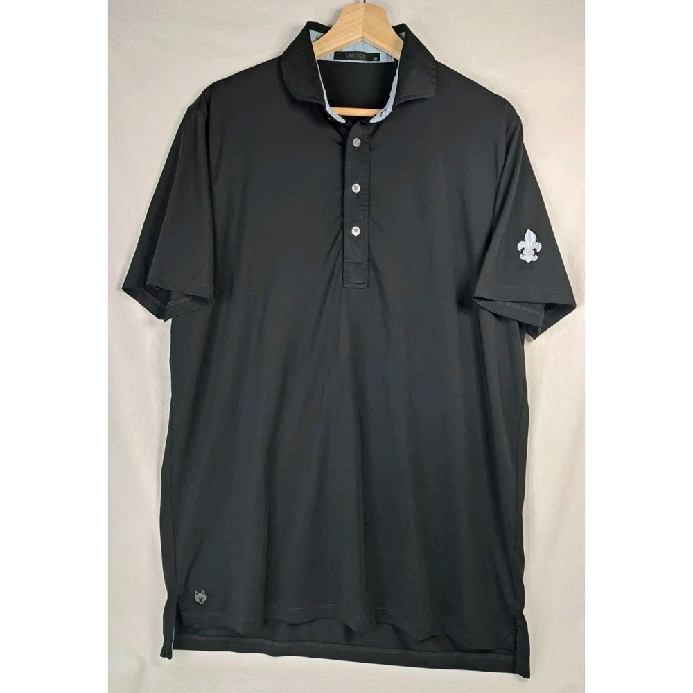 Greyson Golf Polo Black Medium Men's LVCC Logo Las Vegas‎ Country Club Shirt